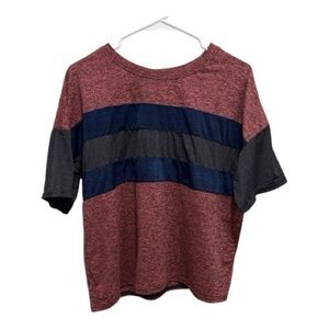 Free People Movement Womens XS Boxy Tee Oversized Top Striped Shirt